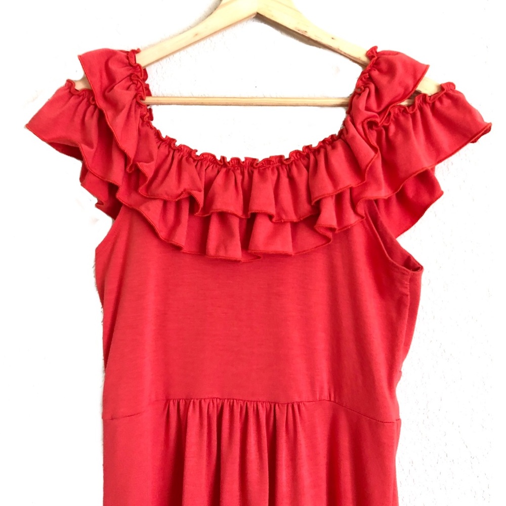 Mar Q Y2K Vintage Off Shoulder Ruffle Mini Dress - Picture 10 of 10